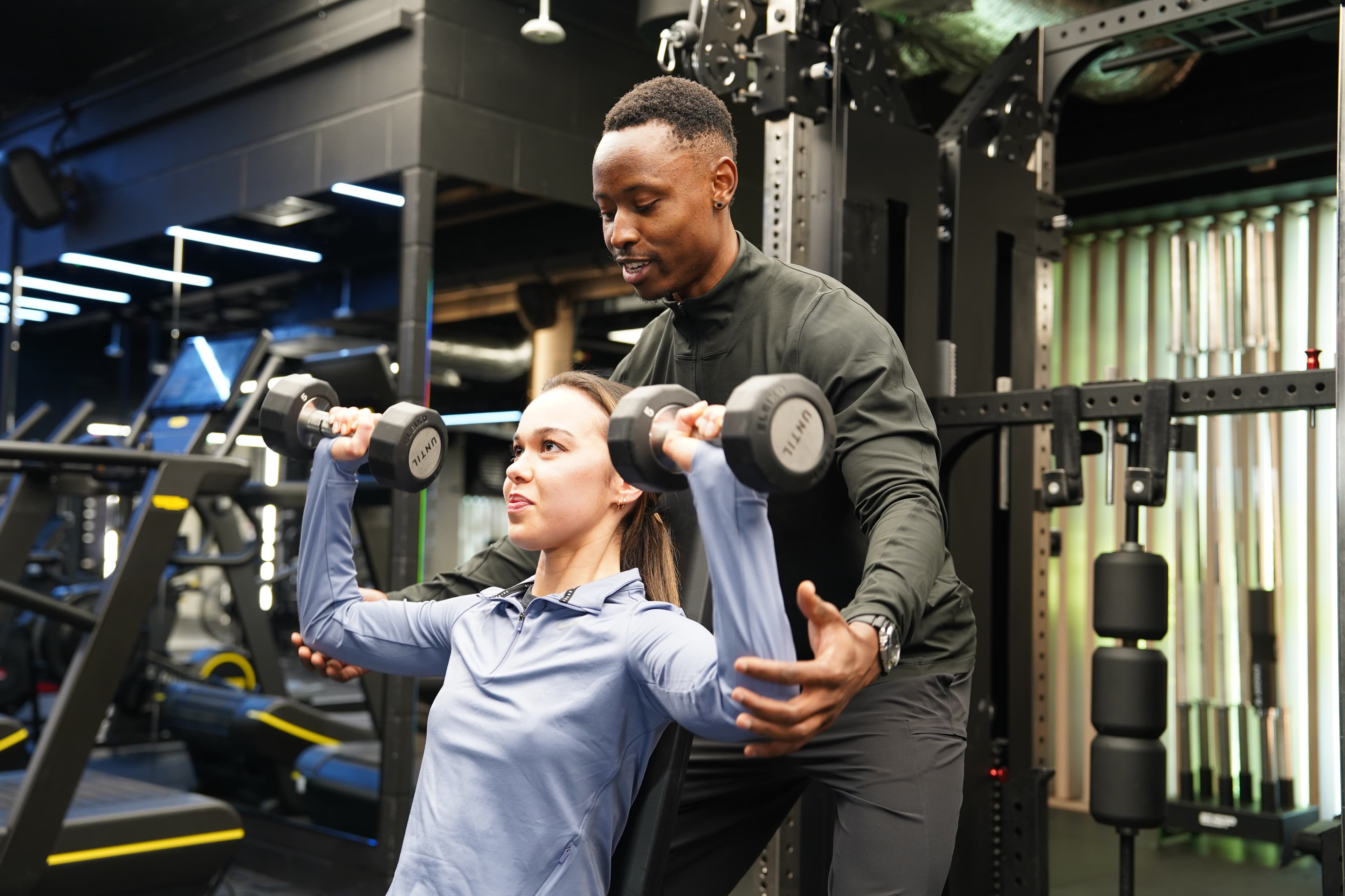 Brendon coaching a client through a training session